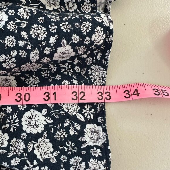 J Crew Mercantile Flouncy Floral Faux Wrap Short Dress Size 10 Ruffles Navy Blue - Picture 13 of 14